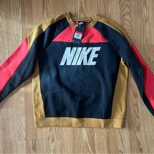NWT Nike Women’s Black, Red, and Gold Crewneck Sweater